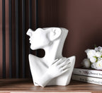 Modern Nordic Style Creative Portrait Vase Human Head Flower Vases Decorative Ornaments Resin Home Flowers Art Decor