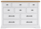 Ashbryn - Dresser - White / Natural