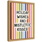Holiday Wishes by Kikiandnim Framed Canvas Wall Art Print