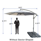 10ft Offset Patio Umbrella - Base Sold Separately