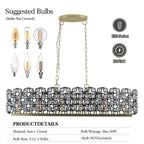 39" Contemporary Crystal and Black-Gold Pendant Chandelier