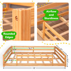 Full-Size Montessori Floor Bed with Strong Slatted Frame