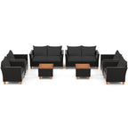 8-Piece Outdoor Conversation Set with Storage Coffee Table