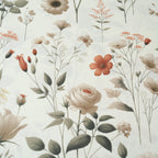DaDalogy Enchanted Meadow Bed in a bag Set - Victoria Garden Delicate Floral Symphony in Beige, Rose, and Soft Green, Luxuriously Soft Quilted Set