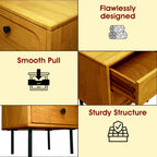 Savana Two Drawers Solid Wood Nightstand