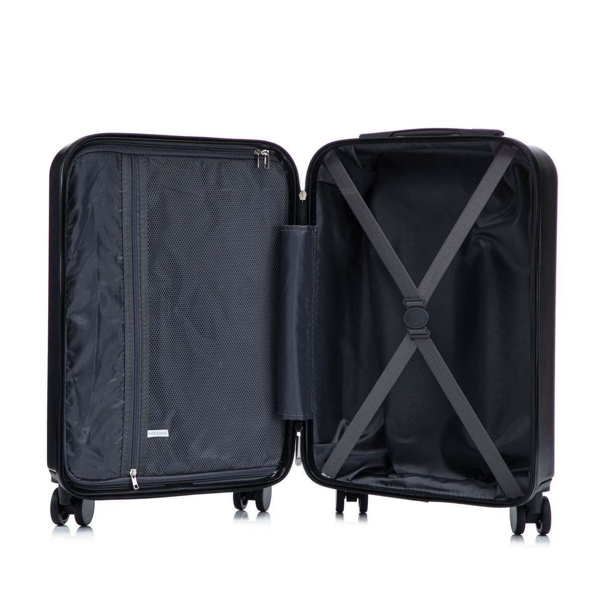 14' & 20' ABS Spinner Wheel Luggage Set with Cosmetic Case