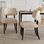 Kitchen Dining Chairs (Set of 2) - Cream