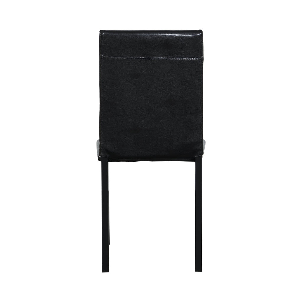 5 Piece Metal Dinette Set with Faux Marble Top - Black