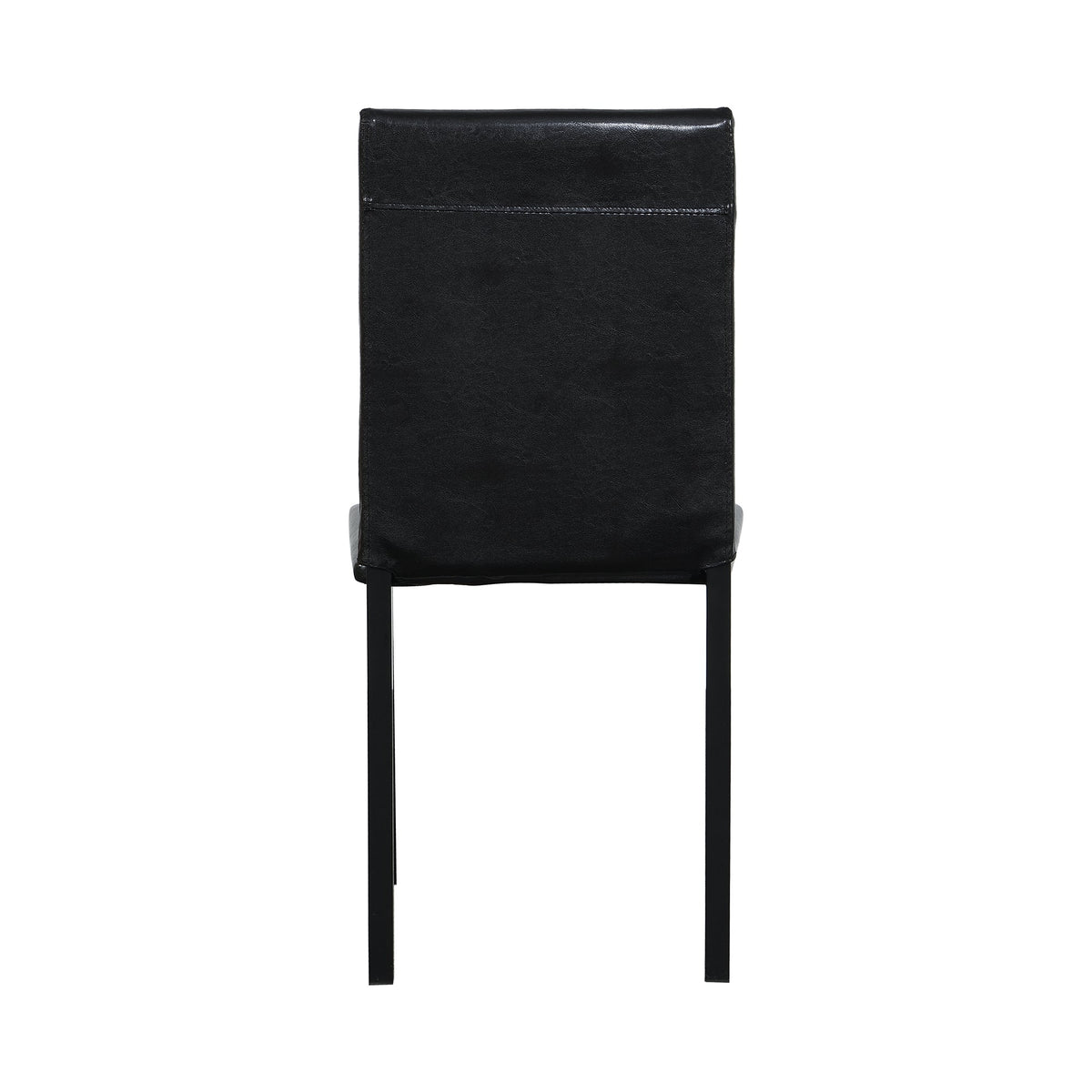 5 Piece Metal Dinette Set with Faux Marble Top - Black