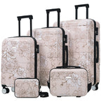 PC+ABS Hardside Luggage Set with Digital Lock - Pink Flower Print
