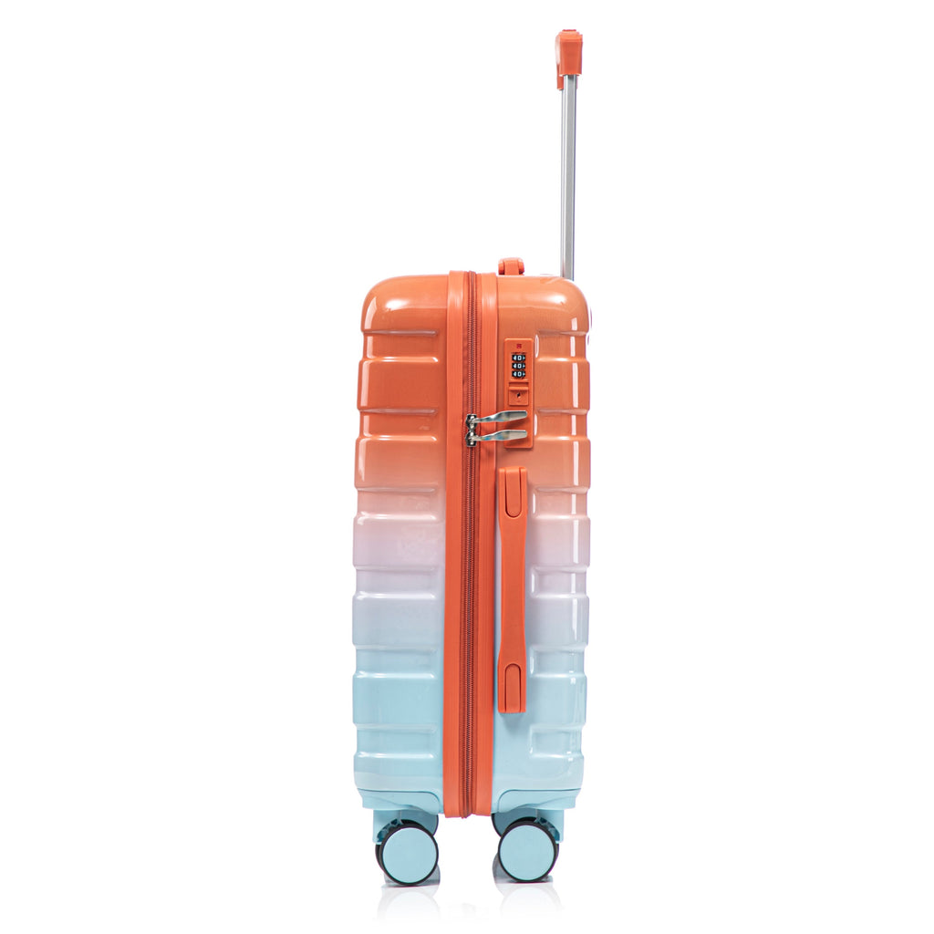 2 Pc PC Spinner Wheel Luggage Set with Gradient Color and Lock
