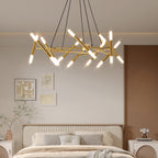 41' Golden Modern Chandelier Light Fixture with Branch Design