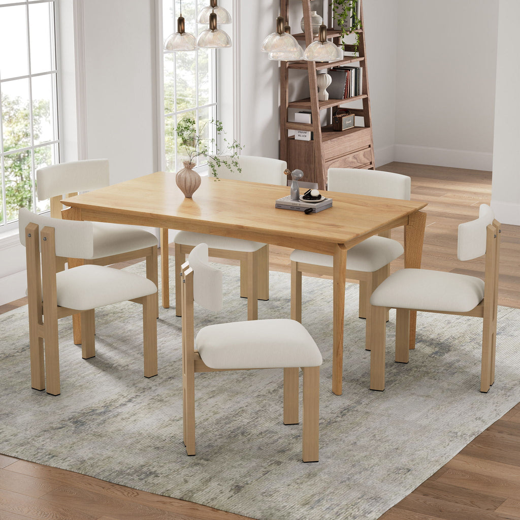 Modern Upholstered Armless Dining Chairs with Metal Legs - Multiple Colors