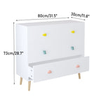 3 Drawer Dresser Storage Cabinet with Anti-Tip Safety - White or Green
