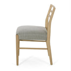 Pinnacle Dining Chair Set of 2 with Upholstered Seat - Beige or Grey